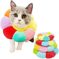 Cat Small Dog Recovery Collar, Cute Neck Cone After Surgery, Adjustable Pet E Collar, Wound Healing Protective Cone Surgery Recovery Elizabethan Collars for Small Pet (M(within 9.5lb), Colorful) - size: M