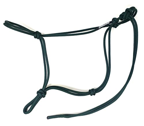 Soft 2 Knot Horse Halter - color: Hunter Green, size: Small