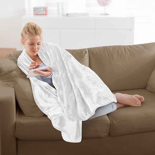 Utopia Bedding Ultra Soft Fleece Bed Blanket Throw Size White (50x60 Inch) | Microfiber Plush Warm Lightweight Breathable Cozy Blanket Anti-Static, All Season Use, Gift for Women and Men - color: White, size: Throw (50x60 Inch)