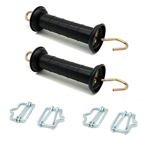 Plastic Electric Fence Gate Handle with Polytape Splicer, 2 Count