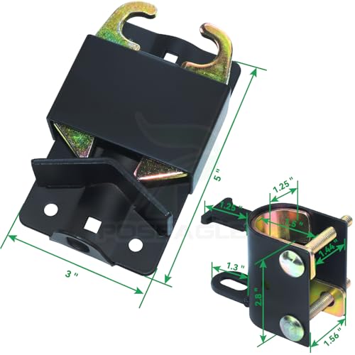 Upgraded 2 Pack 5 inch Black S16100700 Two Way Lockable Gate Latch | Include 4-Digit Combination Lock and Screwdriver for Farm Gate Latch, Metal Gates with 1-1/4" to 1-1/2" Diameter Tubes - color: A02 2xLockable Gate Latch for 1-1/4 to 1-1/2 Tubes