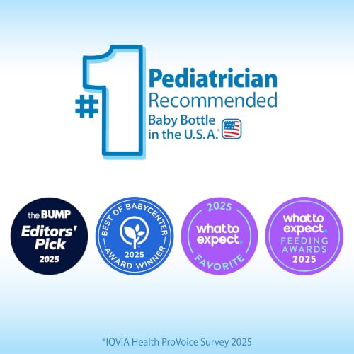 Dr. Brown's Anti-Colic Options+ Narrow Baby Bottles, 8 oz, 4-Pack | Clinically proven to reduce colic, bottles with Level 1 slow flow nipple, Moon and Clouds Gift Set, 0m+, BPA-free - color: Moon & Clouds, size: 6 Count (Pack of 1)