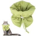 BOXOB Soft & Light Adjustable Recovery Collar for Cats & Dogs (Green) | Adjustable Waterproof Polyester Cat Cone Collar Easy to Wear & Take off for Cat Dog Grooming Nail Trimming & Skin Nursing - color: Green