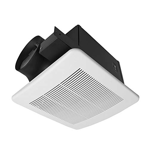 BV Bathroom Exhaust Fan 140CFM - Bathroom Fan 1.0 Sones, 6" Duct Collar, Rooms Up to 140 Sq. Ft.| Energy-Saving Ventilation Fan, Stainless Steel - No Attic Access | Ultra-Quiet HVI 2100,UL Certified - size: 140 CFM – Standard