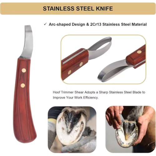 Professional Livestock Grooming Kit with Stainless Steel Shears | Complete Heavy Duty Animal Grooming Tools Set, Farm Animal Care Supplies for Horse Sheep Goat Cattle, Ranch Farm Use