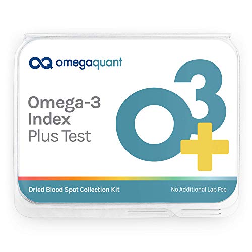 Omega Quant Omega-3 Index Plus Test Kit - Measures Blood Levels of Omega-3, Trans Fats, and Omega-6:Omega-3 Ratios | The Original Omega-3 Blood Test Home Kit | Measures Omega-3 Index, Trans Fat Index, Omega-6 to Omega-3 Ratio and AA:EPA Ratio, One Drop Sa