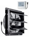 InoKraft 16 in Shutter Exhaust Fan, 2800 CFM Attic Fan, Wireless Control | 8-speed airflow, high-volume ventilation, weather-resistant shutters, ideal for large attics, garages, barns and coops - size: 16"