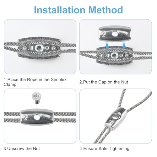 10 Pcs Electric Fence Wire Connectors, 2mm Rope Clamps | Zinc alloy egg shape wire rope clamps, 27 x 14.5 mm, for steel cable fence splicing, agricultural and animal enclosures