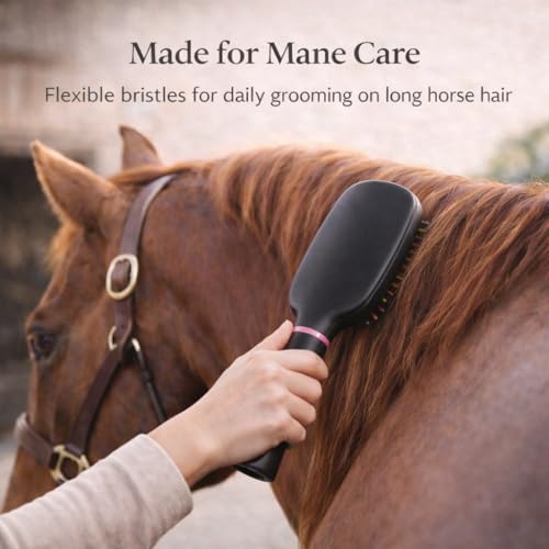 Adkoat® 2PCS Rainbow Air Cushion Grooming Brush for Horses Dogs Cats | Gentle Comb for Mane | Tail | Long Fur – Wave Bristle Massage Tool for Shedding, Knots & Circulation