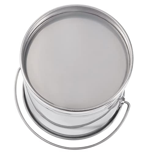DYNAMI 3.7Gal Stainless Steel Bucket with Lid and Handle,Stainless Steel Multipurpose Bucket w/Raised Bottom,Round Metal Compost Bucket Water Pail Bucket Milk Pail Bucket Ice Bucket Lab Bucket - size: 14L/14.8Qt