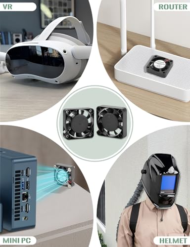 40mm USB Fan 2pcs, 5V Mini Cooling Brushless Fan with Speed Control | 4010 Small Box Fan for PC Computer PlayStation Xbox Router Terrarium Aquarium Welding Helmet Raspberry Pi - style: 40mm x2