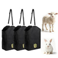 3 PCS Hay Bags for Goats with Reinforced Oxford Fabric with Metal Ring and Adjustable Strap