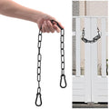 Gate Chain Lock with Carabiners Barn Chain Link 20'' Black Gate Latches for Outdoor Fences Dog Cage Lock Backyard Chain Lock Stall Supplies - size: 20'' 1Pack