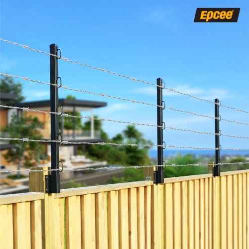 Fence Post Extender, 31" Fence Barbed Wire Extend Arm，for Outdoor Fences to Increase Height, Protect Privacy and Pets Jumping Off (8, 31in) - size: 31in