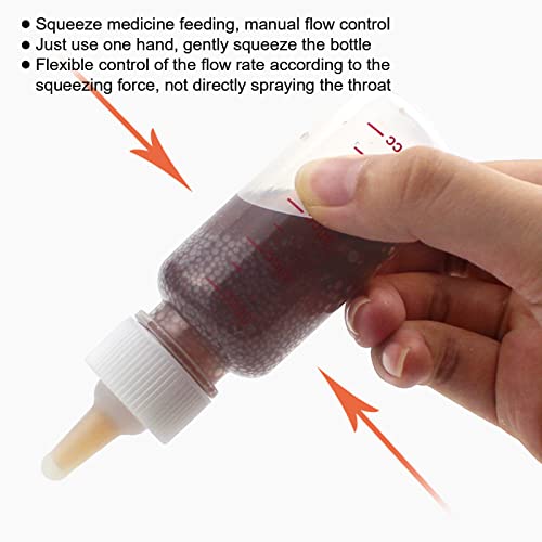 Small Pet Nurser Bottle, Pet Nursing Bottle Kit Dog Nursing Supplies Clear Scale Line Practical Long Nipple Newborn Animals Feeding Bottle for Feeding, Kittens, Squirrel, Puppy(Brown Pacifier+Pink)