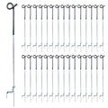 ARIFARO 30Pack Step in Fence Post 41 Inch Pig Tail Step-in Fence Post,Electric Fencing Post,Metal Garden Fencing for Pasture Boundary,Black - color: Black