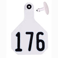 YTEX 3 Star Medium White Cattle ID Ear Tags Numbered 176-200