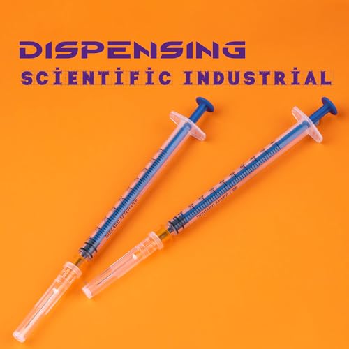 1ml Syringes with Needle 25G 1 Inch Disposable Syringe Luer Slip Tip for Liquids, Individually Wrapped, Pack of 100 - size: 1ML-25G-S 1"