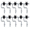 Farm Electric Fence T- Post Corner Insulators, Black,10Pack | T-Post Anchors, Polyrope Insulators, ls-10pcs, Bracket - style: B010+ls-10pcs