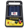 Zareba Solar Electric Fence Charger, 5 Mile Range Low Impedance Energizer | 360-Degree Rotation, T-Post Mounting Bracket, Rotational Grazing Fence Charger for Livestock & Cattle, Contain Animals