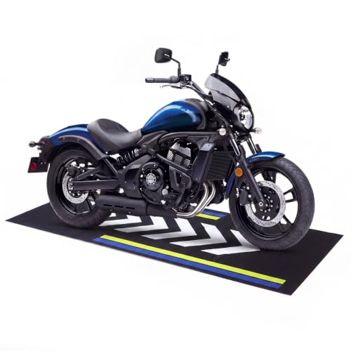 Drydiet Motorcycle Mat Garage Floor Rug Washable Parking Mats for Garage Floors Non Slip Oil Absorbent Pad Rubber Backing Layer Protects Floor (Arrow Style,78 x 31 Inch) - size: 78 X 31 Inch, style: Arrow Style