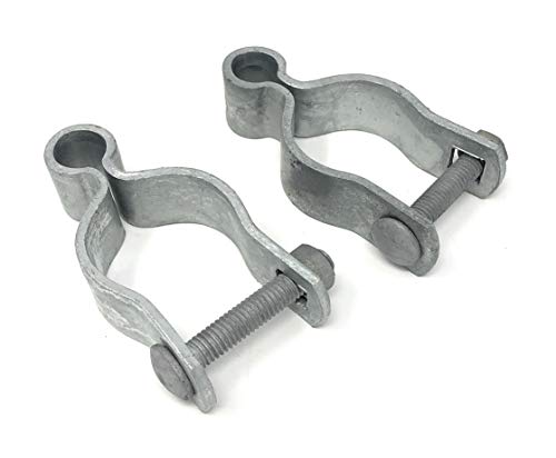 Pressed Steel Chain Link Fence Frame Hinge w/Bolt - (2 Sets Pack) (1-5/8") - size: 1-5/8 Inch