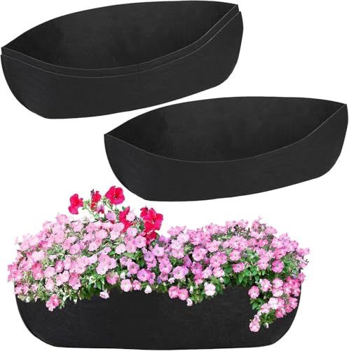 Planter Liners for Window Box, 30 Inch 4Pcs Non-Woven Plant Inserts | Outdoor Hanging Flower Box Liner, Plant Liner Replacement, Window Basket Trough Inserts, Breathable Garden Planter Accessorie - size: 30 Inch