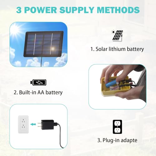 Aivituvin Solar-Powered Automatic Chicken Coop Door with Heating, Weatherproof Auto Opener for Chicken Houses/Duck Runs, Dual Power Modes, Safety Sensor, Easy Installation (Black) - size: 22.4"L x 3.5"W x 14.6"H