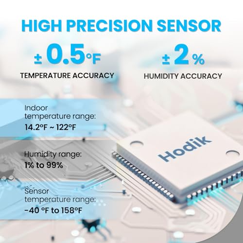 Indoor Outdoor Thermometer Weather Station Wireless, Digital Room Thermometer with Large LCD Display, Temperature Humidity Monitor with 330FT Range Sensor and 3 Adjustable Backlight (One Sensor)
