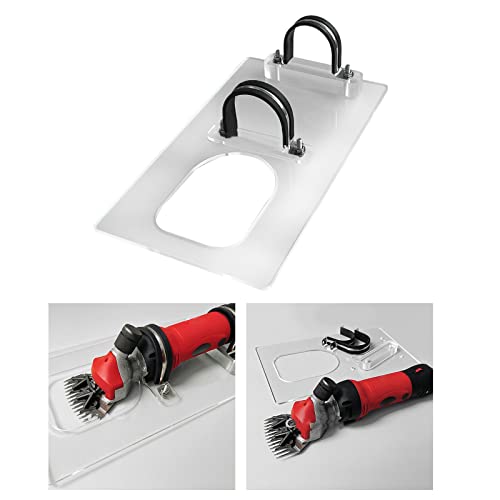 Fenteer Shearing Bracket for Sheep Shears and Carpet Trimmers, 13.78 x 7.87 in Acrylic Tufting Aid for Livestock Grooming - color: A