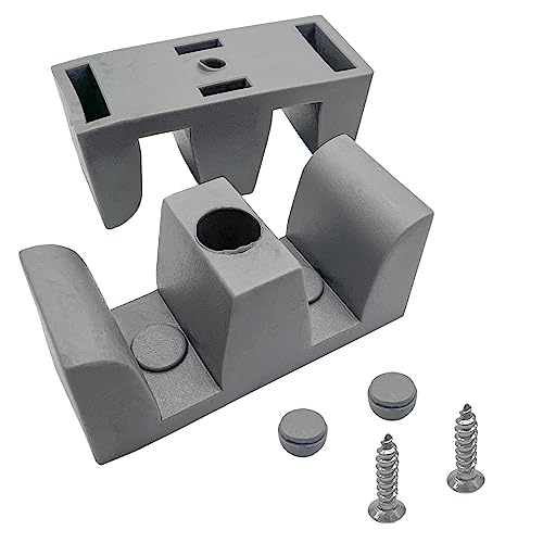49mm Bathroom Sliding Door Glass Collision-Proof Block Side Guide Rail for Shower Door Bathroom Sliding Door Bumper Shower Room Accessories(4pcs,Grey) - size: Grey 49mm