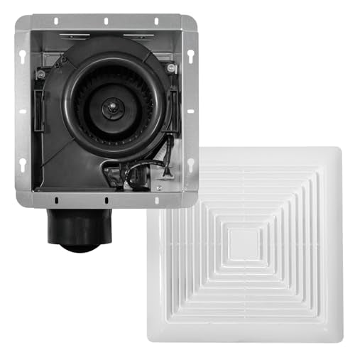 BV LED Bathroom Exhaust Fan With Light 90CFM - 0.8 Sones, Ultra Quiet, 800lm | Bathroom Vent Fan 3000K/4000K/5000K, Covers up to 80-90 Sq. Ft. | 4 Inch Duct Collar, Easy Install & Replace - size: 90 CFM w/ LED