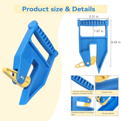 Heavy Duty Stall Mat Gripper, Pair of 2 | Mat Mover Tool for Horse Stalls, Gym, Barn, and Trailer