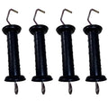 4 Pieces of Plastic Electric Fence Door Handles, Spring-Equipped Plastic Door Handles, Electric Fence Door Handle Insulators