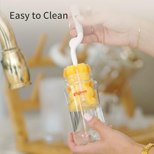 Pigeon Glass Baby Bottles Wide Neck, 5.4 Oz, Pack of 2 | Borosilicate Glass, Anti-Colic Bottle, Natural Feel, Safe Feeding, Easy to Clean, Includes 2pcs SS Nipples (0M+) - color: 5.4 Ounce, 2 Packs
