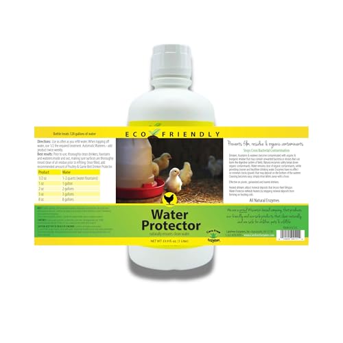 Carefree Enzymes Poultry Drinking Water Protector — Natural Enzyme Cleaner for Chicken, Duck & Livestock Waterers, 1 Gallon