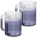 Judaica Hand Washing Cup with Dual Handles, 2 Pcs 5" Acrylic Clear Netilat Yadayim Cup lota for Bathroom Jewish Ritual Netilat Yadayim Holiday Gifts