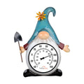Indoor Outdoor Thermometer, Gnome Wall-Mounted Thermometer | No Batteries Required, Decorative for Patio, Living Room, Garden Greenhouse, Wine Cellar - style: Gnome-Shape
