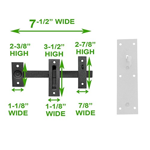 Renovators Supply Manufacturing Black Iron Norfolk Thumb Door Latch Gate Lock Colonial Style with Mounting Hardware - color: Black Iron Norfolk, size: Pack of 1