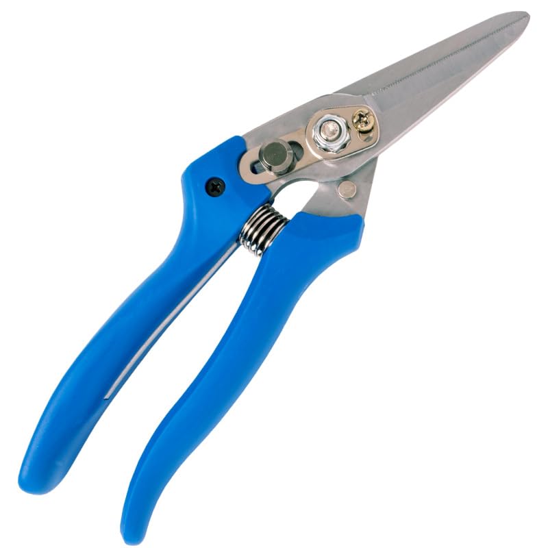 Premier 1 ExoTrim™ Blue Hoof Trimmer (Non-Serrated) | Longer 2.2" blades, offset angle for tight spaces. Ergonomic all-day comfort. Smooth blades for hooves. Secure locking. - style: Non-Serrated