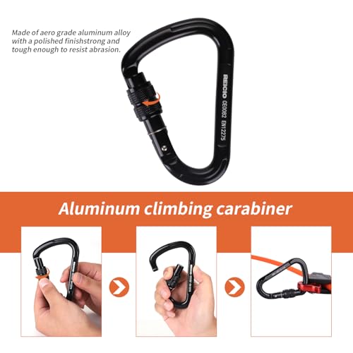 1/2" X 8' Steel Wire Core Flipline, W/Better Grab Adjuster & Steel Swivel, Arborist Equipment Positioning Lanyard, Climbing Flipline for Fall Protection, Arborist, Tree Climbers (1/2’’ x 8 ft) - size: 1/2’’ x 8 ft