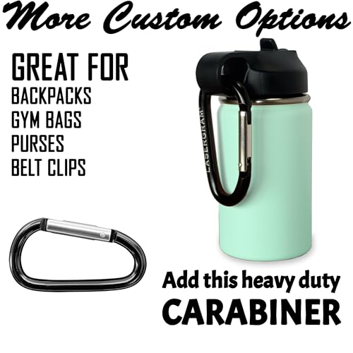 LaserGram Personalized 12oz Water Bottle, Horse (Teal) | Engraved Gift, Vacuum Insulated Stainless Steel, Flip-Top Straw Lid, Laser Engraved With Your Name - color: Teal, size: 12 Ounces