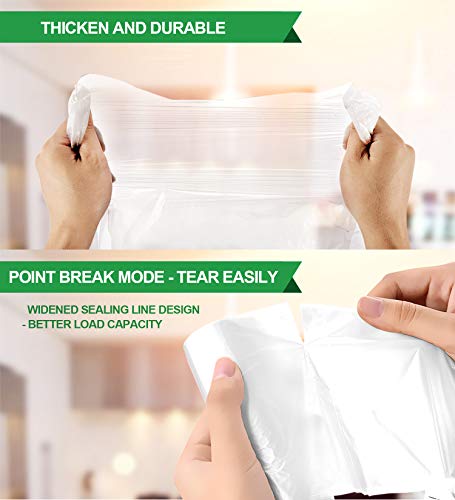 FORID Small Clear Trash Bags, 1.2 Gallon Tiny Garbage Bags, 110 Count Wastebasket Bin Liners for Bathroom Bedroom Office Garbage Can 5 Liters - Thick & Durable Trash Bag - size: 110 Count (Pack of 1), style: Clear 1.2 Gal