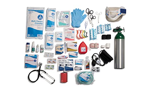 Scherber Fully-Stocked Premium First Responder Bag | HSA/FSA Approved | Large Pro EMT/EMS Trauma, Bleeding & Oxygen Medical Kit | CAT Tourniquet, HyFin Chest Seal & 250+ First Aid Supplies (Black) - color: Black
