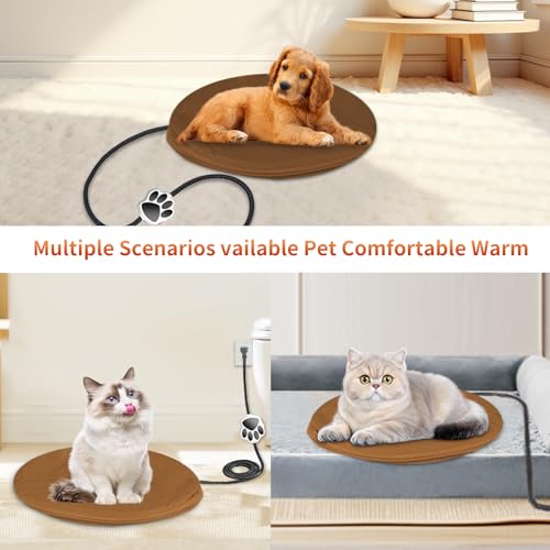 On/Off Switch Electric Pet Heating Pad for Cat Beds and Dog beds,D30 | with Chew Resistant Cord and Machine Washable Cover,Indoor Heated Pet Bed Warmer,for Cat Beds and Dog Beds