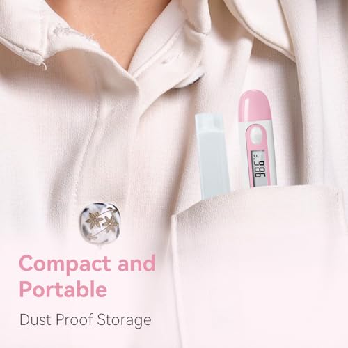 Clinical Digital Thermometer for Adults and Babies, Oral Armpit and Rectal Temperature Thermometer for Fever with Alarm, Flexible Tip - size: DT008