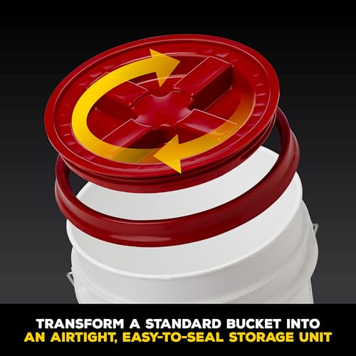 Gamma2 Gamma Seal Lid 3pk Combo for Utility Buckets - Fits 3.5, 5, 6 & 7 gallon buckets, Red, White & Blue, Made in USA - size: Replacement Lids (Fits 3.5-7 gal)