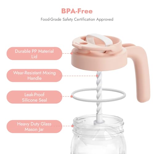Papablic Breast Milk Pitcher, Formula & Baby Feeding Container, Pink | Glass | BPA-Free | Leakproof | Safe & Durable | Wide Mouth | Easy to Clean & Dishwasher Safe | No Bubbles & No Clumps - color: Pink