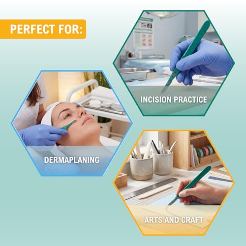 MED PRIDE Disposable Surgical Scalpels, Sterile, #10 Steel Blade, 10-Pack - style: #10
