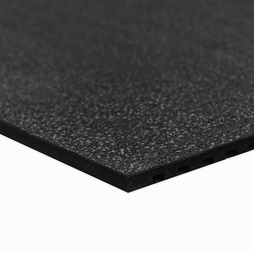 PAR-MSI Heavy Duty Gym Flooring Mat - 3.5' x 6' x 3/4" Thick Rubber Mat - Solid Black - Ideal for Home Gyms, Commercial Fitness Centers, Workouts, and More